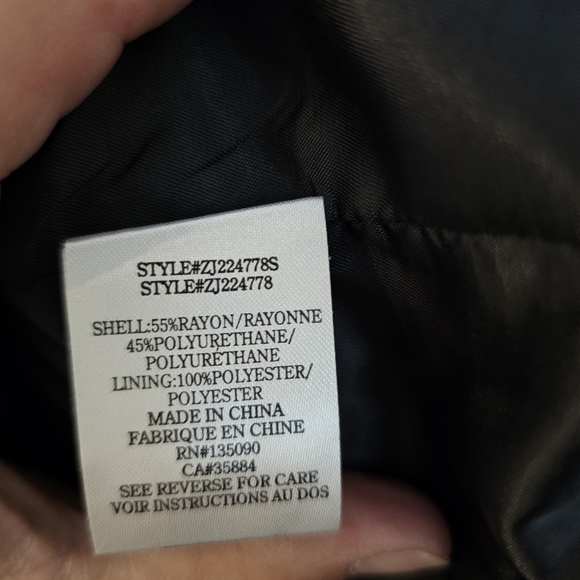 Z SUPPLY • Black Vegan Leather Jacket • Size XL - Picture 3 of 6